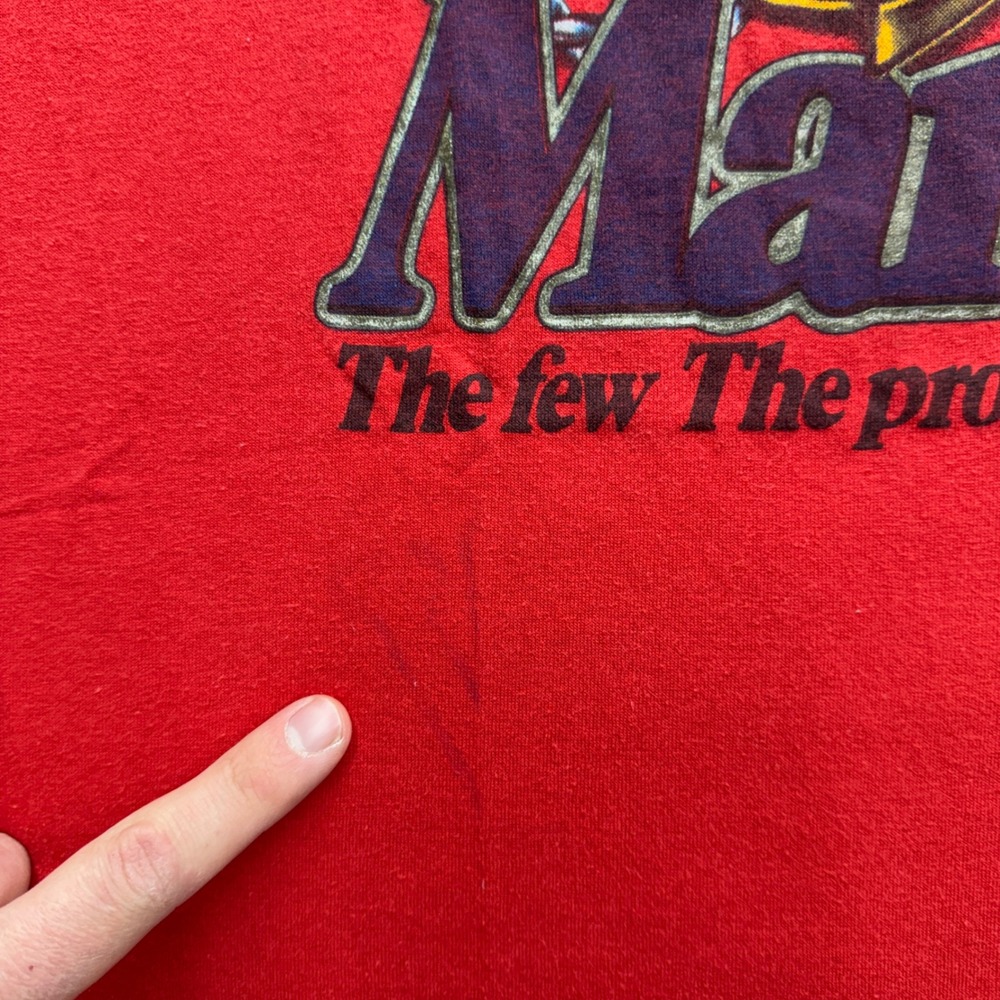 Vintage 1993 US Marines T Shirt XXL Red Tee Swing Single Stitch USMC Rothco 6644 - Picture 5 of 9